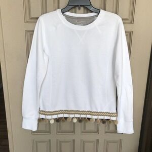 TCK Gear Pom Pom Sweatshirt SzS Wht Pre-Owned Adorable